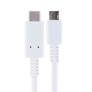 Three New Ativa USB 2.0 Type C to-Micro USB Type-B Cable, 3.28', White, 35575